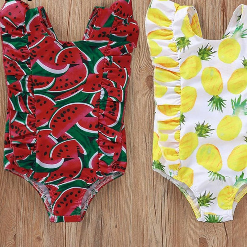 Dziewczęcy strój kąpielowy Ananasy Arbuzy