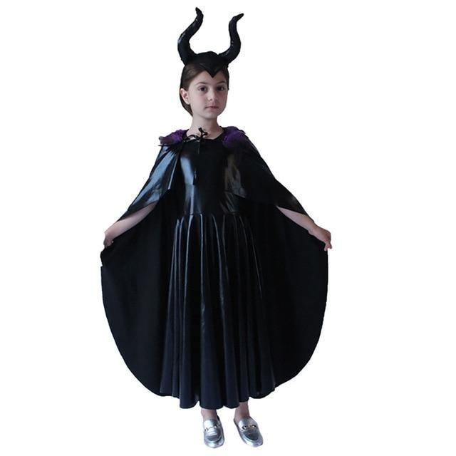Strój Czarownica Maleficent dla dziewczynki Halloween (Wyprzedaż)