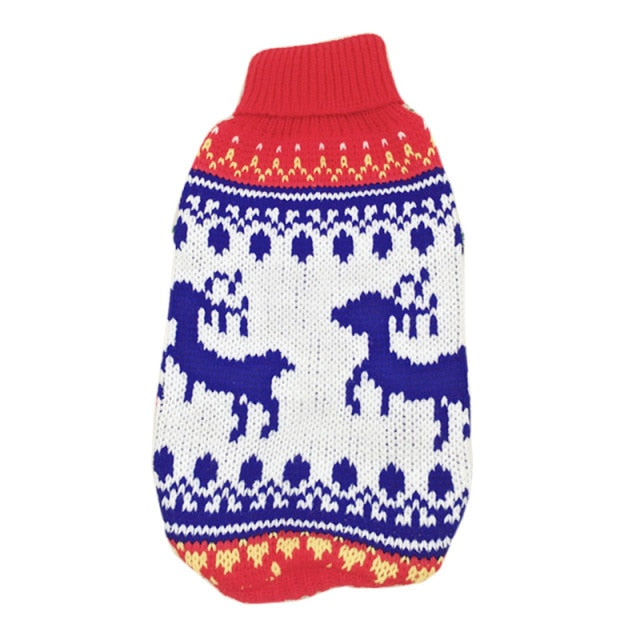 Świąteczny sweter z golfem dla psa