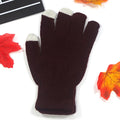 Akrylowe jesienne rękawiczki damskie
