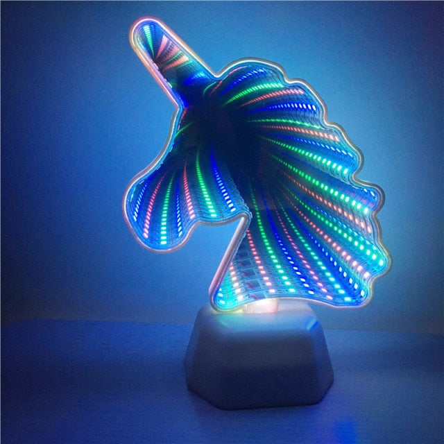 Lustro lampka nocna 3D LED Serce