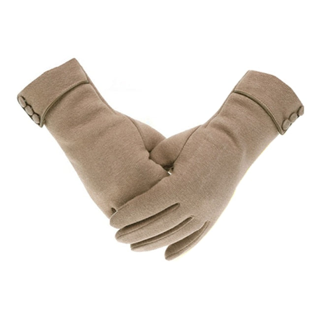 Damskie zimowe ocieplane rękawiczki