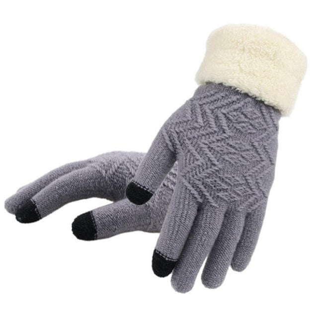 Damskie zimowe rękawiczki ocieplane