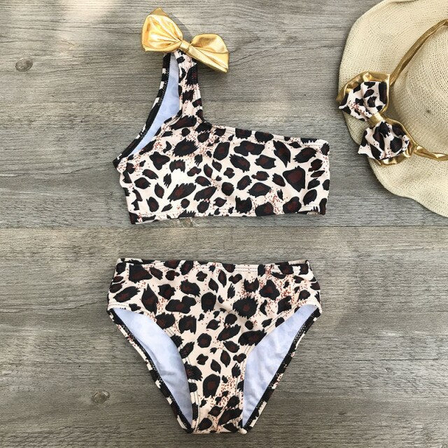 Dziewczęcy strój kąpielowy Leopard